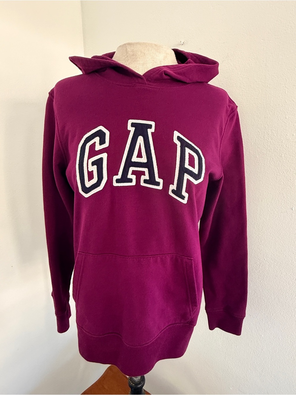 Classic Gap Magenta Purple Arch Logo Fleece Hoodies Size Small